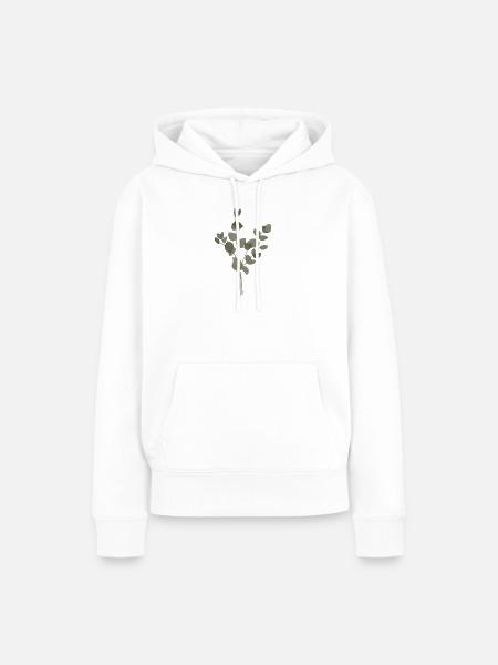 Eukalyptus-Aquarell - Frauen Premium Bio Hoodie - Weiß
