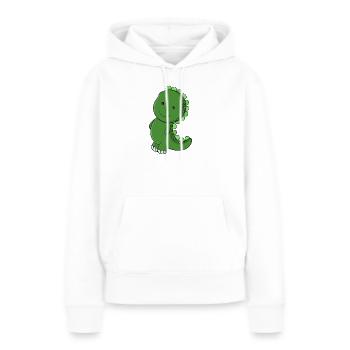 Charme Dino Émeraude - Sweat à capuche Premium bio Femme - blanc - Devant - Julia (174cm)