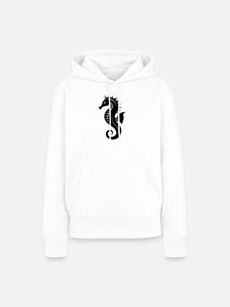 Seepferdchen - Frauen Premium Bio Hoodie - Weiß