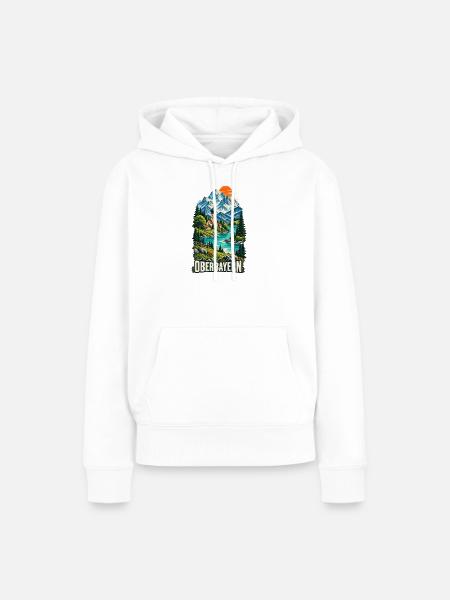 Oberbayern Alpenidylle mit Bergsee - Frauen Premium Bio Hoodie - Weiß