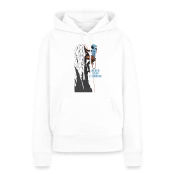 Never Stop Climbing (Girls Edition) - Frauen Premium Bio Hoodie - Weiß - Vorne - Julia (174cm)