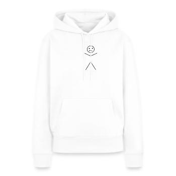 Strichmann Traurig - Frauen Premium Bio Hoodie - Weiß - Vorne - Julia (174cm)