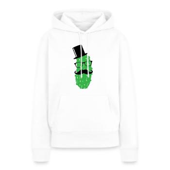M. Concombre Gurkentruppe Sir aneth Monsieur avec elle 1c - Sweat à capuche Premium bio Femme - blanc - Devant - Julia (174cm)