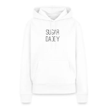 Sugar daddy - Sweat à capuche Premium bio Femme - blanc - Devant - Julia (174cm)