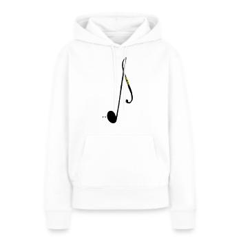 le gros billet - Sweat à capuche Premium bio Femme - blanc - Devant - Julia (174cm)
