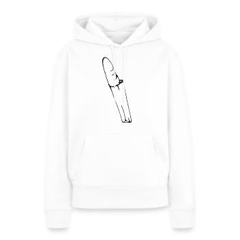 Baguette Design - Frauen Premium Bio Hoodie - Weiß - Vorne - Julia (174cm)