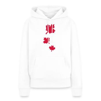 Feuilles d'érable Canada - Sweat à capuche Premium bio Femme - blanc - Devant - Julia (174cm)