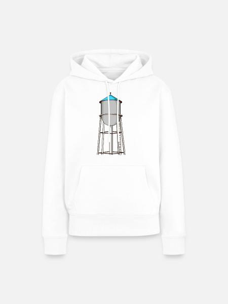 Wasserturm - Frauen Premium Bio Hoodie - Weiß