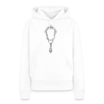 Miroir - Sweat à capuche Premium bio Femme - blanc - Devant - Julia (174cm)