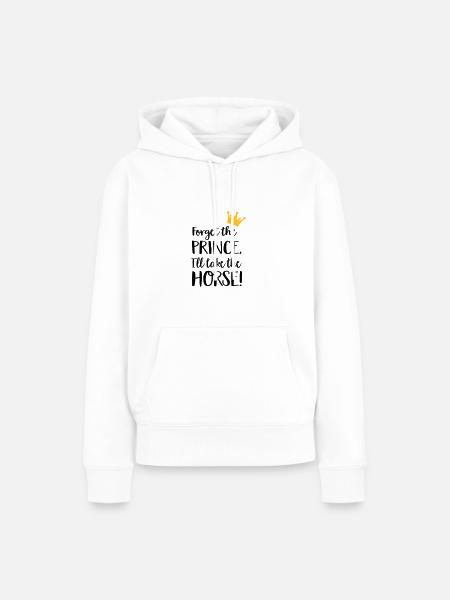 paard - Vrouwen Premium Bio hoodie - wit