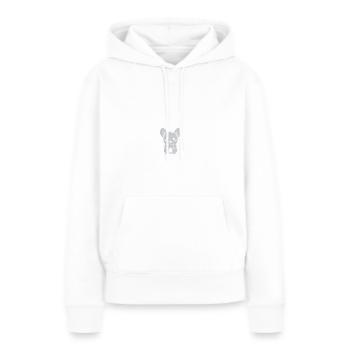 Petit chinchilla mignon - Sweat à capuche Premium bio Femme - blanc - Devant - Julia (174cm)