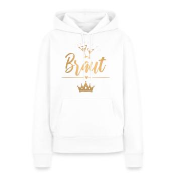 Couronne de mariée - Bachelorette - couleur or - Sweat à capuche Premium bio Femme - blanc - Devant - Julia (174cm)