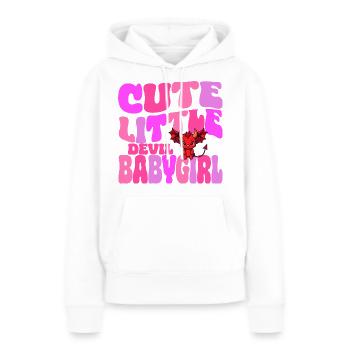 Babygirl - mignon petit diable de bébé - Sweat à capuche Premium bio Femme - blanc - Devant - Julia (174cm)