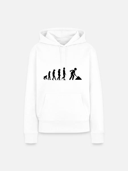 Entwicklung des Zementmischers - Frauen Premium Bio Hoodie - Weiß