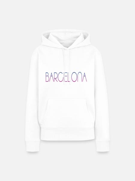 Barcelona - Frauen Premium Bio Hoodie - Weiß