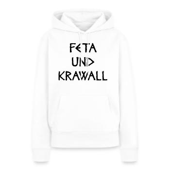 FETA ET ÉMEUTE - Sweat à capuche Premium bio Femme - blanc - Devant - Julia (174cm)
