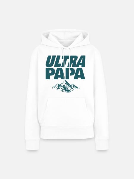 Ultra Papa Trail - Frauen Premium Bio Hoodie - Weiß