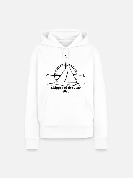 Skipper of the year 2026 - Frauen Premium Bio Hoodie - Weiß
