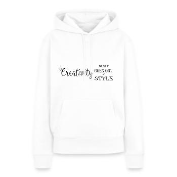 Cadeaux Style Créativité - Sweat à capuche Premium bio Femme - blanc - Devant - Julia (174cm)