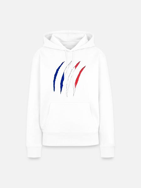 France - Frauen Premium Bio Hoodie - Weiß