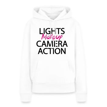 Leuchtet Make-up-Kamera-Aktion - Frauen Premium Bio Hoodie - Weiß - Vorne - Julia (174cm)