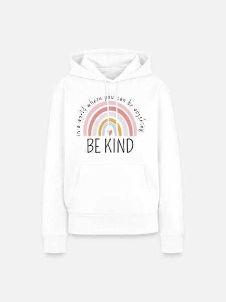 SEI FREUNDLICH - Frauen Premium Bio Hoodie - Weiß