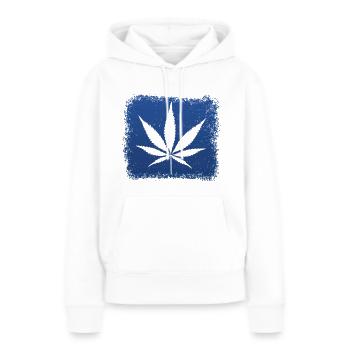 Kiffen - Frauen Premium Bio Hoodie - Weiß - Vorne - Julia (174cm)