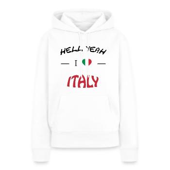 I love Italy - Frauen Premium Bio Hoodie - Weiß - Vorne - Julia (174cm)