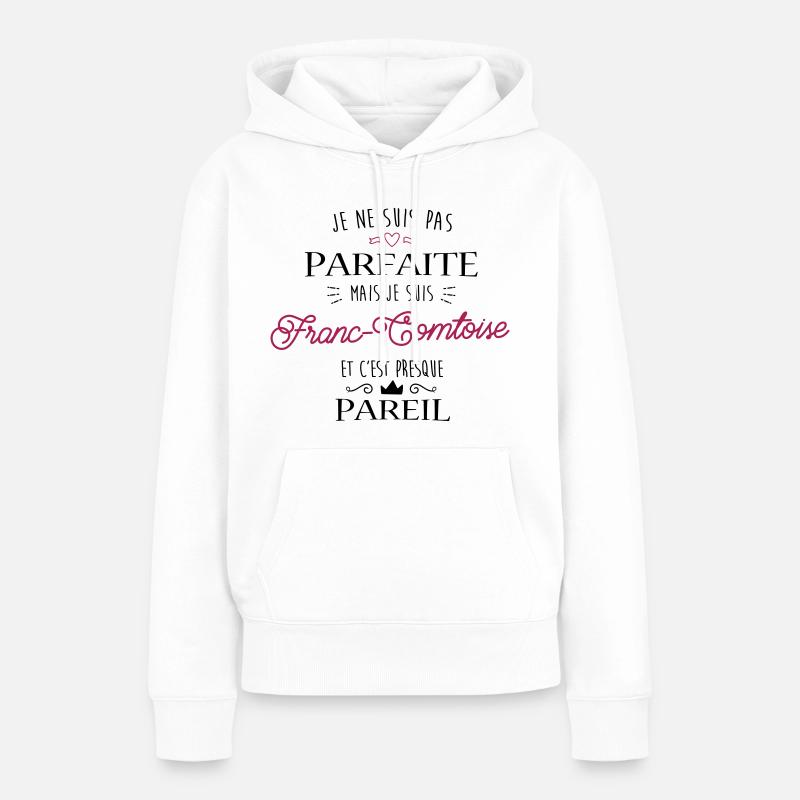 Franc Comtoise - Sweat à capuche Premium bio Femme - blanc