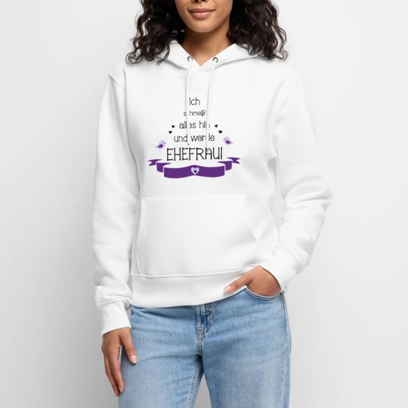 Junggesellinnenabschied Hochzeit Ehefrau Geschenk Frauen Premium Bio Hoodie