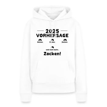 2025 Vorhersage - Frauen Premium Bio Hoodie - Weiß - Vorne - Julia (174cm)