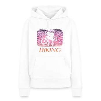 Biking - Frauen Premium Bio Hoodie - Weiß - Vorne - Julia (174cm)