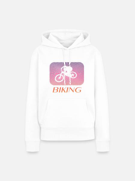 Biking - Frauen Premium Bio Hoodie - Weiß