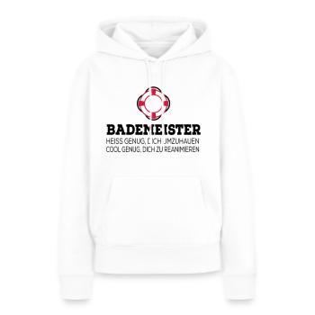 Bademeister - Frauen Premium Bio Hoodie - Weiß - Vorne - Julia (174cm)