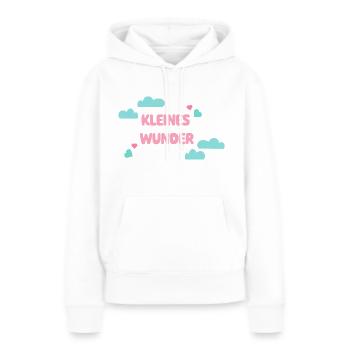 Petit Miracle - Motif Bébé - Choses pour Bébés - Sweat à capuche Premium bio Femme - blanc - Devant - Julia (174cm)