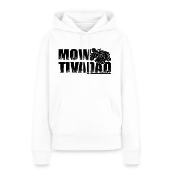 Tonte de pelouse Tracteur de pelouse Ride-on Mowtivadad - Sweat à capuche Premium bio Femme - blanc - Devant - Julia (174cm)