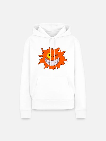 Splash Orange - Frauen Premium Bio Hoodie - Weiß