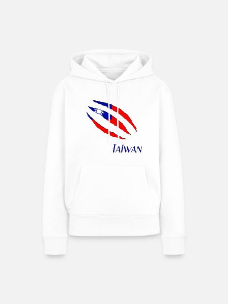 Taiwan - Frauen Premium Bio Hoodie - Weiß