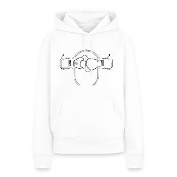 Boxer Motor - Frauen Premium Bio Hoodie - Weiß - Vorne - Julia (174cm)