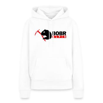 Bobr Alpin Logo Dunkel 2 - Frauen Premium Bio Hoodie - Weiß - Vorne - Julia (174cm)