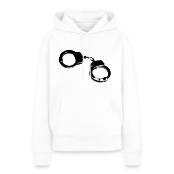 Handschellen Fesseln Used Look JGA Game over Stahl - Frauen Premium Bio Hoodie - Weiß - Vorne - Julia (174cm)