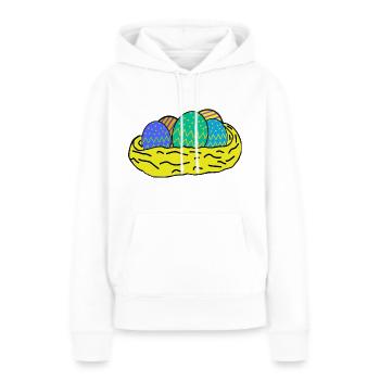 Ostereier - Frauen Premium Bio Hoodie - Weiß - Vorne - Julia (174cm)