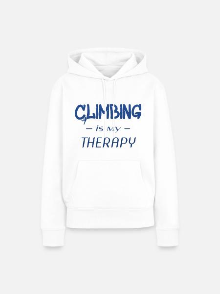 Climbing - Frauen Premium Bio Hoodie - Weiß