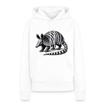 Armadillo Gürteltier - Frauen Premium Bio Hoodie - Weiß - Vorne - Julia (174cm)