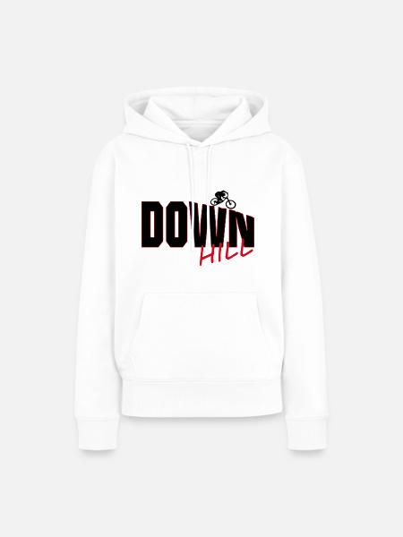 Downhill - Frauen Premium Bio Hoodie - Weiß