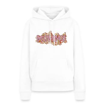 Chemise momie fleurie - Idée cadeau - Cadeau - Sweat à capuche Premium bio Femme - blanc - Devant - Julia (174cm)
