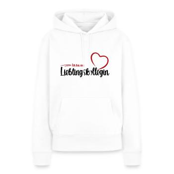 Ich bin eine Lieblingskollegin - Frauen Premium Bio Hoodie - Weiß - Vorne - Julia (174cm)