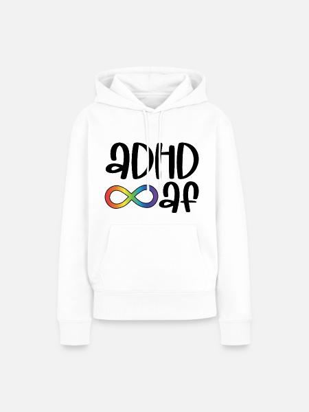 ADHS - Frauen Premium Bio Hoodie - Weiß
