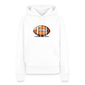 Football américain Peau de porc USA Sports - Sweat à capuche Premium bio Femme - blanc - Devant - Julia (174cm)
