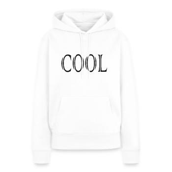 COOL Schlagwort Sprüche Slogan - Frauen Premium Bio Hoodie - Weiß - Vorne - Julia (174cm)